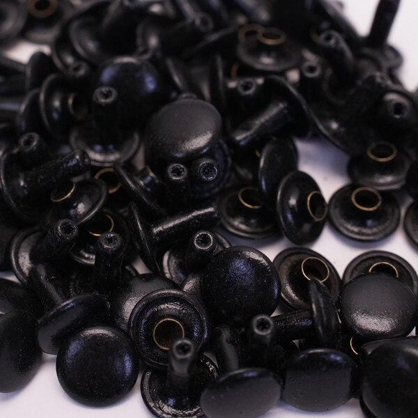 SBDCR.Shiny Black.Medium.02.jpg Double Capped Rivet - Solid Brass Image